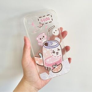 iPhone 12 Pro Case with Clear Soda Bear Print